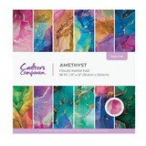 Crafter's Companion Amethyst Marble 12x12 Inch Paper Pad (CC-PAD12-AMEST)