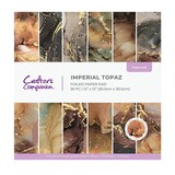 Crafter's Companion Imperial Topaz Marble 12x12 Inch Paper Pad (CC-PAD12-IMTOPA)