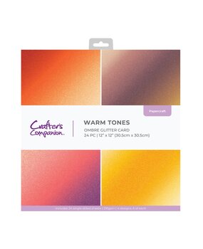 Crafter's Companion Warm Tones 12x12 Inch Ombre Glitter Pad (CC-OMBGLIT12-WATO)