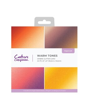 Crafter's Companion Warm Tones 6x6 Inch Ombre Glitter Pad (CC-OMBGLIT6-WATO)