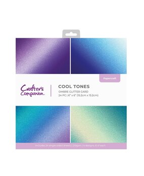 Crafter's Companion Cool Tones 6x6 Inch Ombre Glitter Pad (CC-OMBGLIT6-COTO)