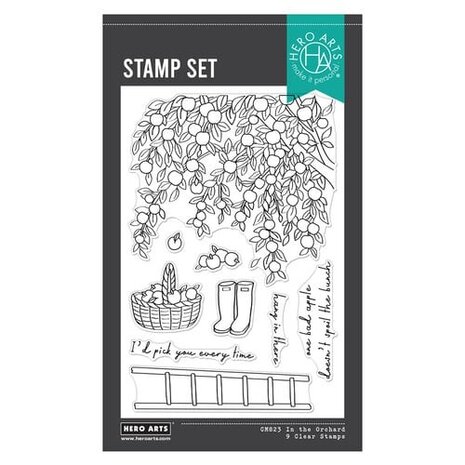 Hero Arts I Pick You In The Orchard Clear Stamps (CM823) Hero Arts I Pick You In The Orchard Clear Stamps (CM823)