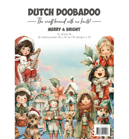 Dutch Doobadoo Merry & Bright A4 Collage Paperset (473.005.081) Dutch Doobadoo Merry & Bright A4 Collage Paperset (473.005.081)