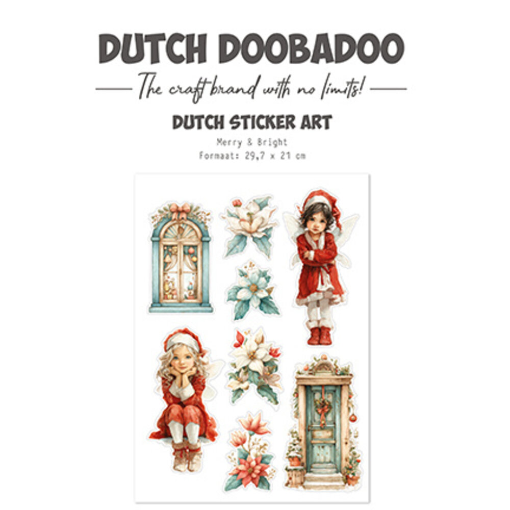 Dutch Doobadoo Dutch Sticker Art Transparent Stickers Merry & Bright ...