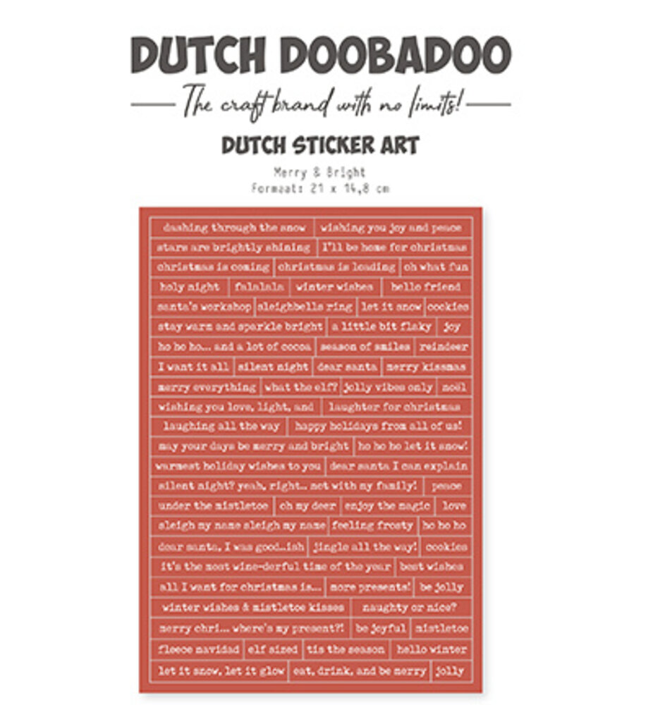 Dutch Doobadoo Dutch Sticker Art Merry & Bright (491.200.040) Dutch Doobadoo Dutch Sticker Art Merry & Bright (491.200.040)
