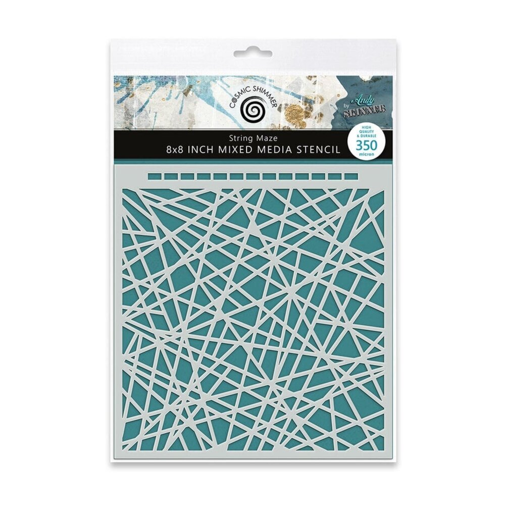 Cosmic Shimmer Andy Skinner 8x8 Inch Mixed Media Stencil String Maze (08-0002-AS) Cosmic Shimmer Andy Skinner 8x8 Inch Mixed Media Stencil String Maze (08-0002-AS)