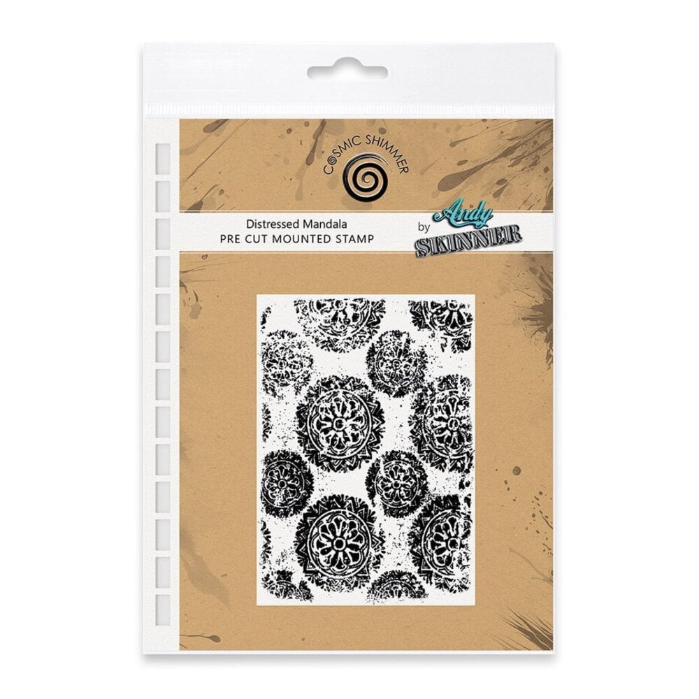 Cosmic Shimmer Andy Skinner Pre Cut Rubber Stamp Distressed Mandala (07-0028-AS) Cosmic Shimmer Andy Skinner Pre Cut Rubber Stamp Distressed Mandala (07-0028-AS)