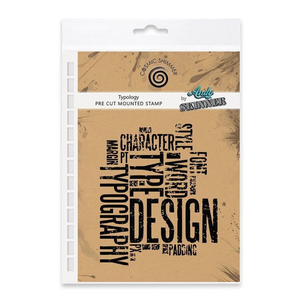 Cosmic Shimmer Andy Skinner Pre Cut Rubber Stamp Typology (07-0049-AS) Cosmic Shimmer Andy Skinner Pre Cut Rubber Stamp Typology (07-0049-AS)