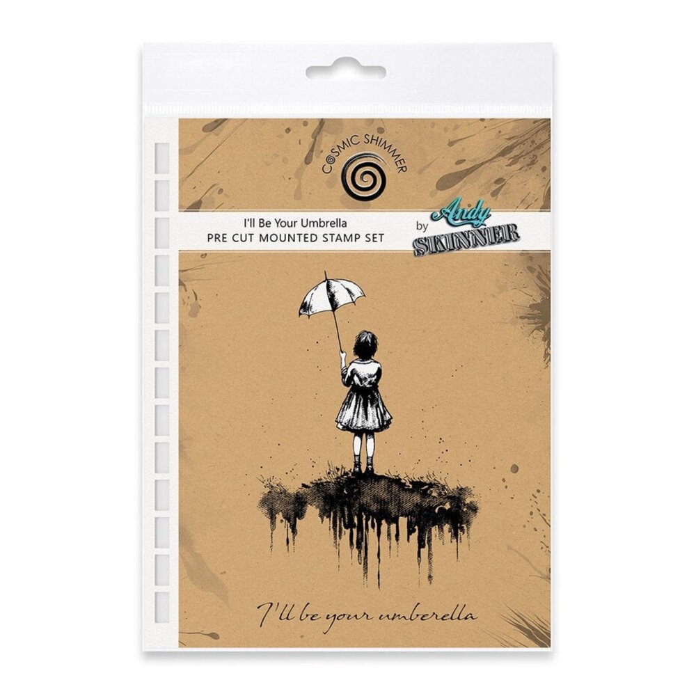 Cosmic Shimmer Andy Skinner Pre Cut Rubber Stamp I'll Be Your Umbrella (07-0061-AS) Cosmic Shimmer Andy Skinner Pre Cut Rubber Stamp I'll Be Your Umbrella (07-0061-AS)