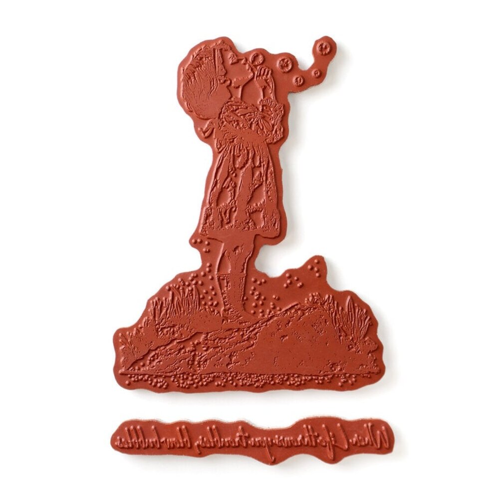 Cosmic Shimmer Andy Skinner Pre Cut Rubber Stamp Blowing Bubbles (07-0071-AS)