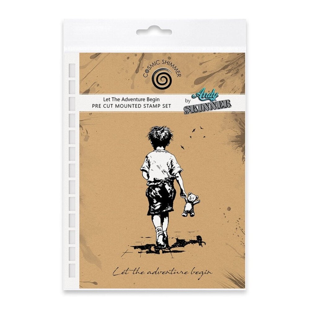 Cosmic Shimmer Andy Skinner Pre Cut Rubber Stamp Let The Adventure Begin (07-0073-AS)