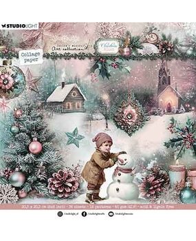 Studio Light Christmas Blush 8x8 Inch Backgrounds & Elements Paper Pad (JMA-CB-CPP391)