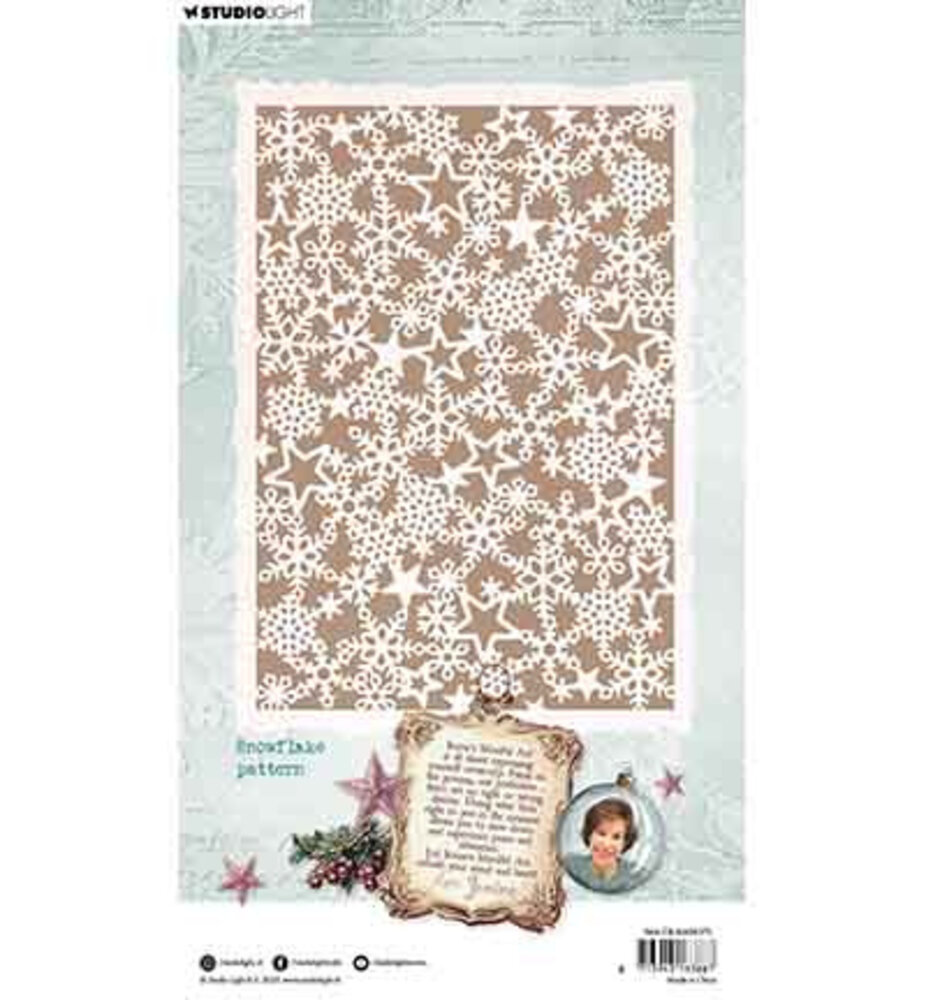 Studio Light Christmas Blush Masking Stencil Snowflake Pattern (JMA-CB-MASK375)