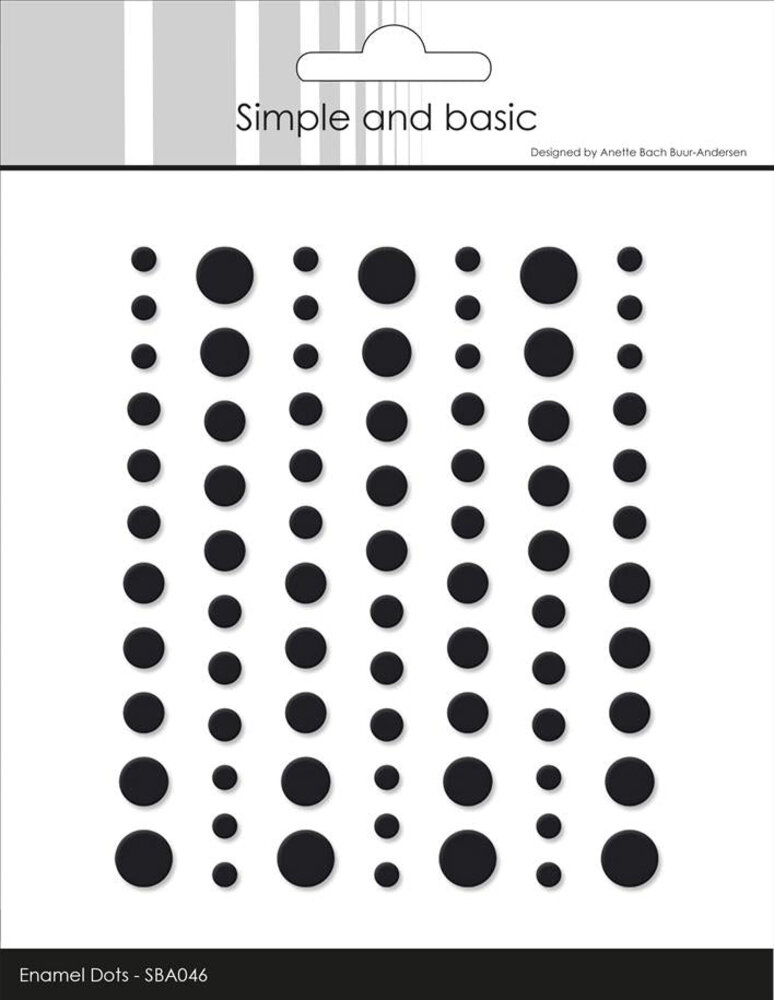 Simple and Basic Matte Enamel Dots Black (SBA046) Simple and Basic Matte Enamel Dots Black (SBA046)