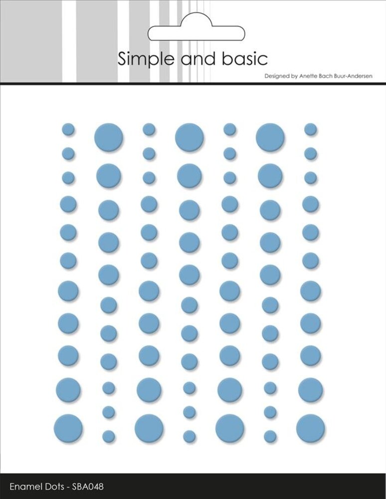 Simple and Basic Matte Enamel Dots Light Blue (SBA048) Simple and Basic Matte Enamel Dots Light Blue (SBA048)