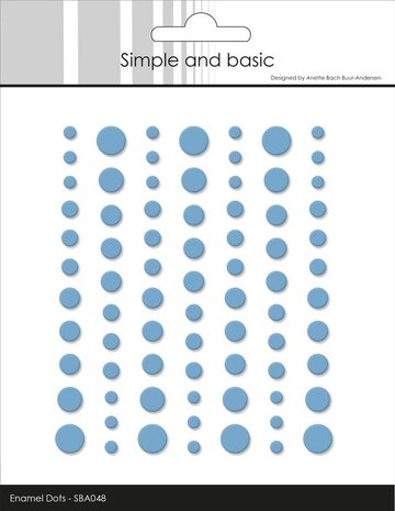 Simple and Basic Matte Enamel Dots Light Blue (SBA048) Simple and Basic Matte Enamel Dots Light Blue (SBA048)