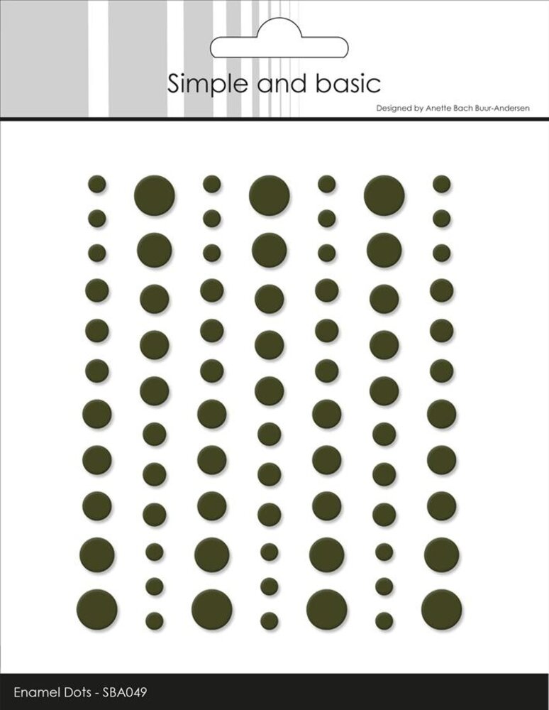 Simple and Basic Matte Enamel Dots Forest Green (SBA049) Simple and Basic Matte Enamel Dots Forest Green (SBA049)