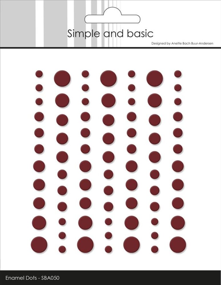 Simple and Basic Matte Enamel Dots Wine Red (SBA050) Simple and Basic Matte Enamel Dots Wine Red (SBA050)