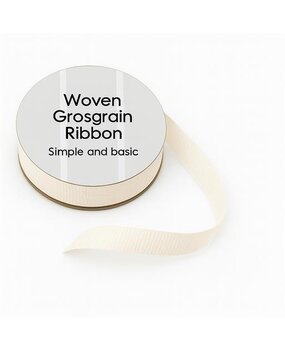 Simple and Basic Grosgrain Ribbon Ivory (SBA452) Simple and Basic Grosgrain Ribbon Ivory (SBA452)
