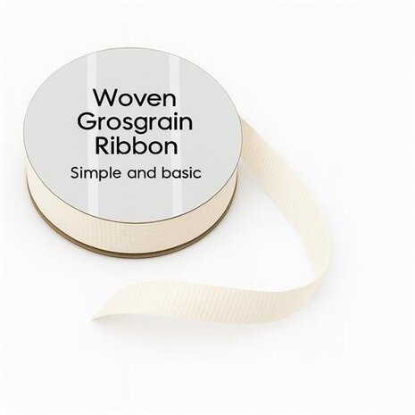 Simple and Basic Grosgrain Ribbon Ivory (SBA452) Simple and Basic Grosgrain Ribbon Ivory (SBA452)