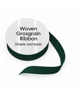 Simple and Basic Grosgrain Ribbon Dark Green (SBA456)