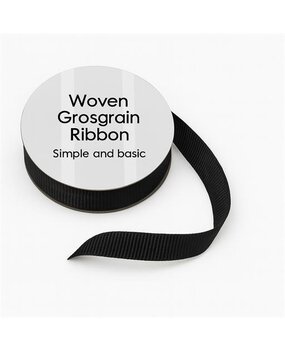 Simple and Basic Grosgrain Ribbon Black (SBA457) Simple and Basic Grosgrain Ribbon Black (SBA457)