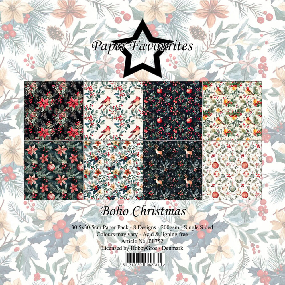 Paper Favourites Boho Christmas 12x12 Inch Paper Pad (PF752) Paper Favourites Boho Christmas 12x12 Inch Paper Pad (PF752)