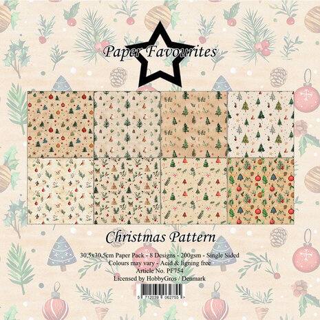 Paper Favourites Christmas Pattern 12x12 Inch Paper Pad (PF754) Paper Favourites Christmas Pattern 12x12 Inch Paper Pad (PF754)