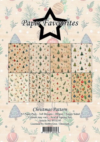 Paper Favourites Christmas Pattern A5 Paper Pad (PFA195) Paper Favourites Christmas Pattern A5 Paper Pad (PFA195)