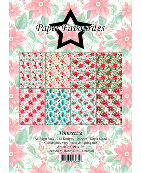 Paper Favourites Poinsettia A5 Paper Pad (PFA196) Paper Favourites Poinsettia A5 Paper Pad (PFA196)