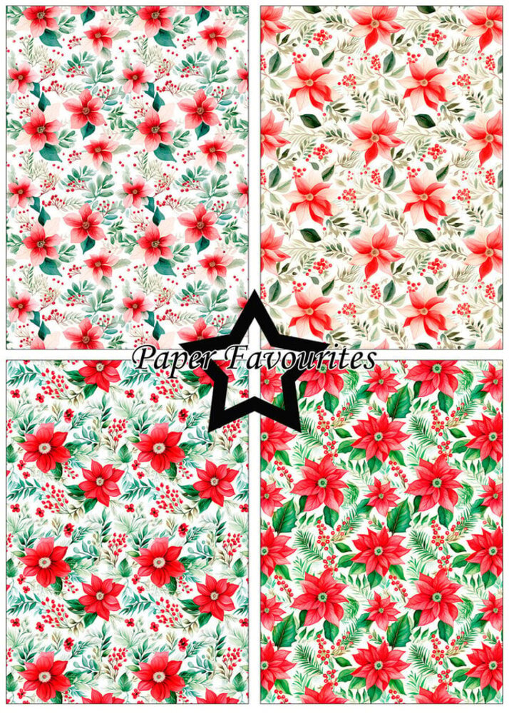 Paper Favourites Poinsettia A5 Paper Pad (PFA196) Paper Favourites Poinsettia A5 Paper Pad (PFA196)