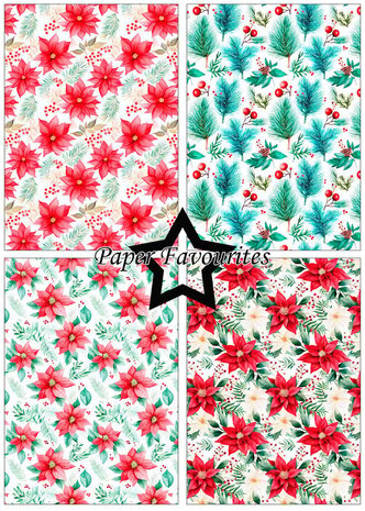 Paper Favourites Poinsettia A5 Paper Pad (PFA196) Paper Favourites Poinsettia A5 Paper Pad (PFA196)
