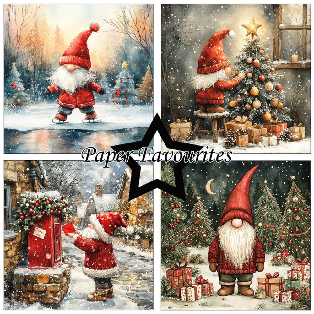 Paper Favourites Christmas Gnomes 6x6 Inch Paper Pad (PF552)