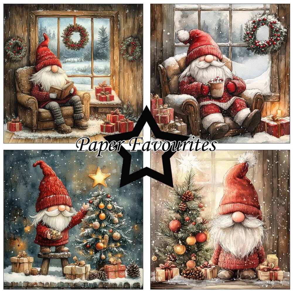 Paper Favourites Christmas Gnomes 6x6 Inch Paper Pad (PF552)