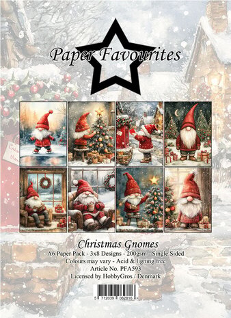 Paper Favourites Christmas Gnomes A6 Paper Pad (PFA593) Paper Favourites Christmas Gnomes A6 Paper Pad (PFA593)
