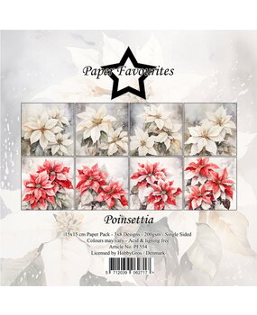 Paper Favourites Poinsettia 6x6 Inch Paper Pad (PF554) Paper Favourites Poinsettia 6x6 Inch Paper Pad (PF554)