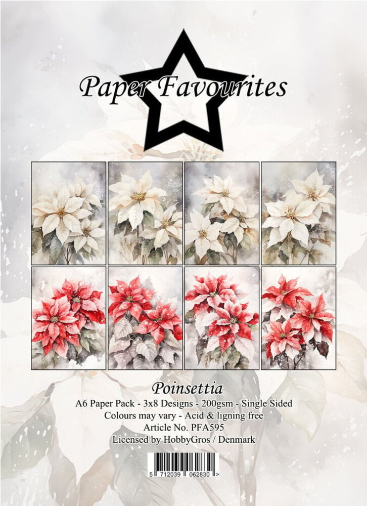 Paper Favourites Poinsettia A6 Paper Pad (PFA595) Paper Favourites Poinsettia A6 Paper Pad (PFA595)
