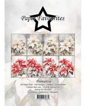 Paper Favourites Poinsettia A6 Paper Pad (PFA595) Paper Favourites Poinsettia A6 Paper Pad (PFA595)