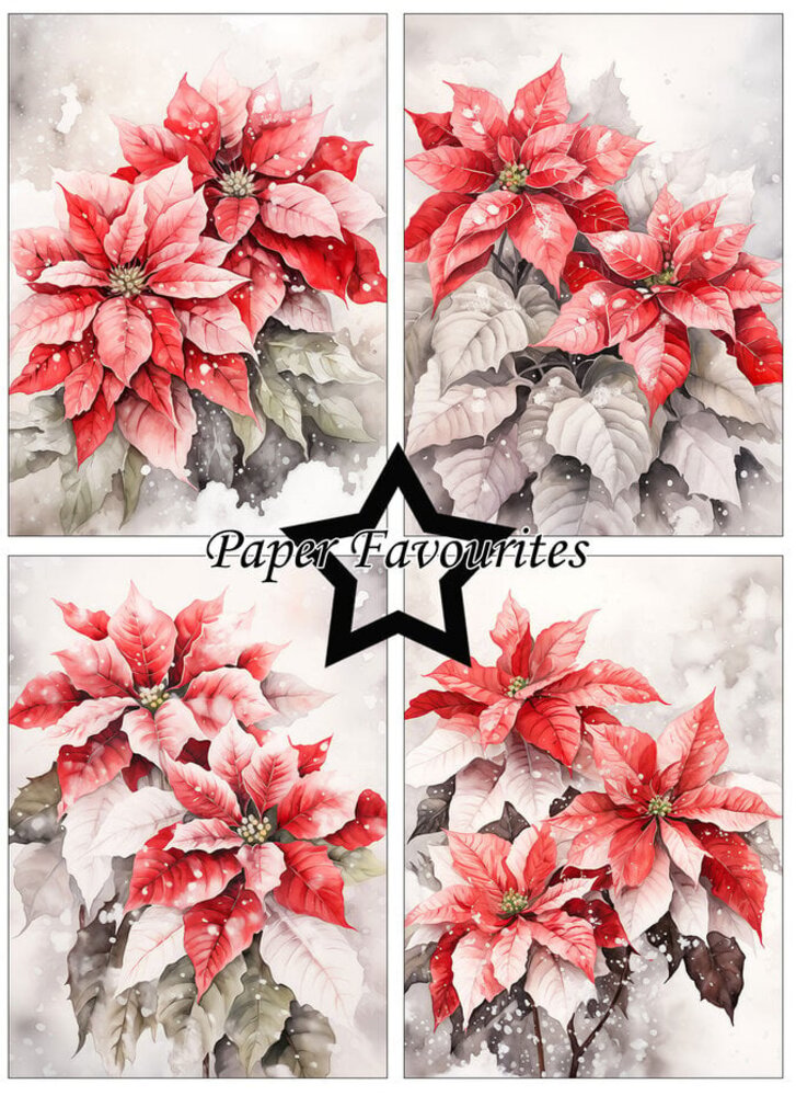 Paper Favourites Poinsettia A6 Paper Pad (PFA595) Paper Favourites Poinsettia A6 Paper Pad (PFA595)