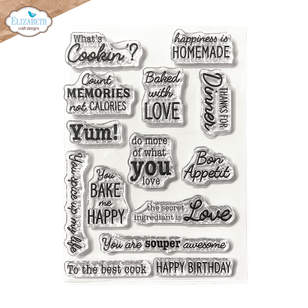 Elizabeth Craft Designs Living it Up A6 Clear Stamps In the Kitchen Sentiments (CS423) Elizabeth Craft Designs Living it Up A6 Clear Stamps In the Kitchen Sentiments (CS423)