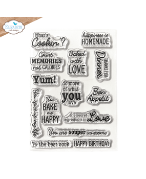 Elizabeth Craft Designs Living it Up A6 Clear Stamps In the Kitchen Sentiments (CS423) Elizabeth Craft Designs Living it Up A6 Clear Stamps In the Kitchen Sentiments (CS423)