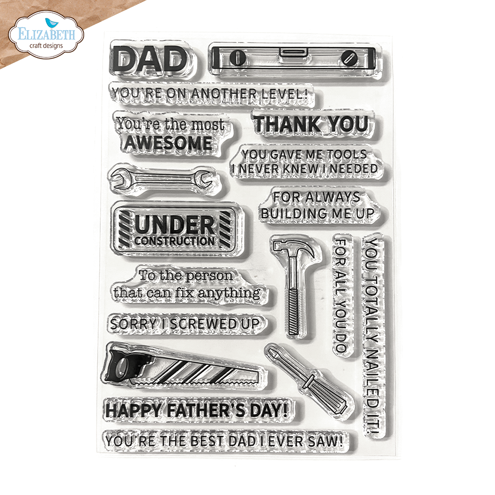 Elizabeth Craft Designs Living it Up A6 Clear Stamps Best Dad Sentiments (CS424) Elizabeth Craft Designs Living it Up A6 Clear Stamps Best Dad Sentiments (CS424)
