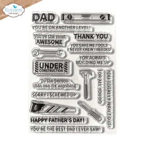 Elizabeth Craft Designs Living it Up A6 Clear Stamps Best Dad Sentiments (CS424) Elizabeth Craft Designs Living it Up A6 Clear Stamps Best Dad Sentiments (CS424)