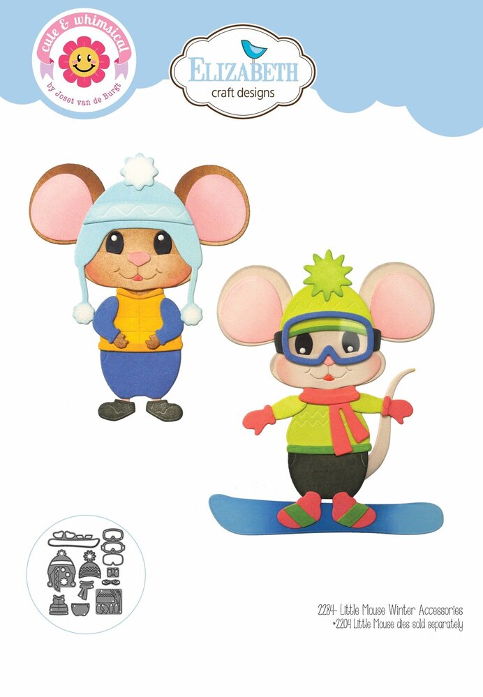 Elizabeth Craft Designs Living it Up Dies Little Mouse Winter Accessories (2284) Elizabeth Craft Designs Living it Up Dies Little Mouse Winter Accessories (2284)