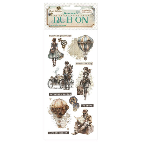 Stamperia Voyages Fantastiques Rub-on 4x8,5 Inch Explorers (DFLRB190) Stamperia Voyages Fantastiques Rub-on 4x8,5 Inch Explorers (DFLRB190)