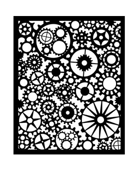 Stamperia Voyages Fantastiques Thick Stencil 20X25cm Gears Pattern (KSTD188) Stamperia Voyages Fantastiques Thick Stencil 20X25cm Gears Pattern (KSTD188)