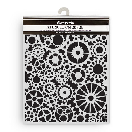 Stamperia Voyages Fantastiques Thick Stencil 20X25cm Gears Pattern (KSTD188) Stamperia Voyages Fantastiques Thick Stencil 20X25cm Gears Pattern (KSTD188)