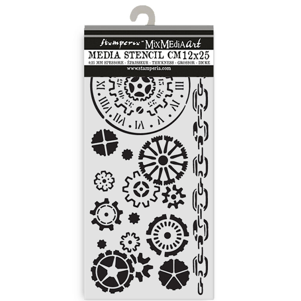Stamperia Voyages Fantastiques Thick Stencil 12x25cm Mechanisms (KSTDL131) Stamperia Voyages Fantastiques Thick Stencil 12x25cm Mechanisms (KSTDL131)