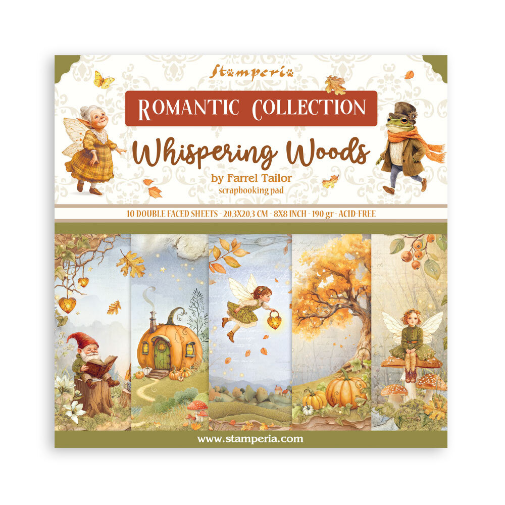 Stamperia Whispering Woods 8x8 Inch Paper Pack (SBBS131) Stamperia Whispering Woods 8x8 Inch Paper Pack (SBBS131)