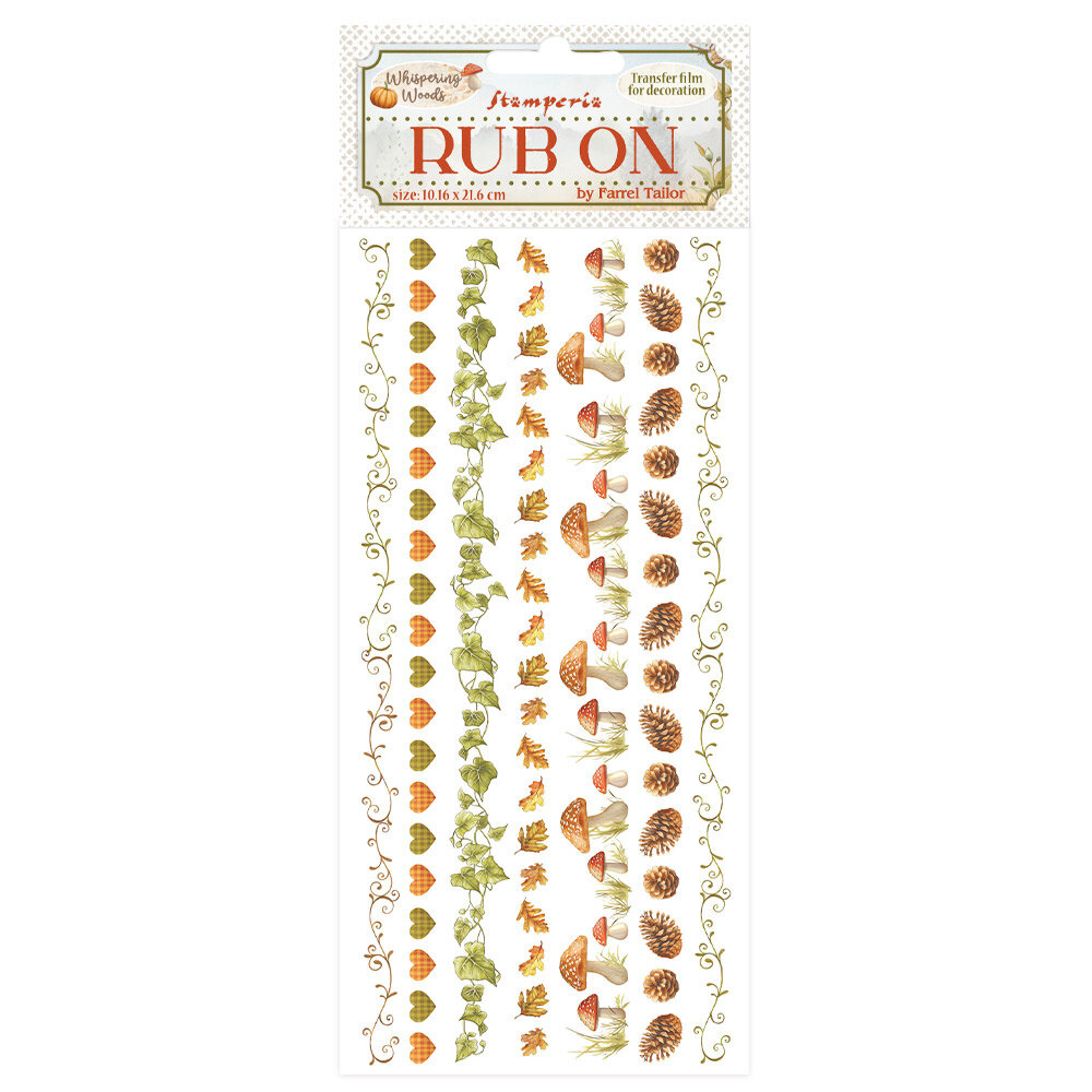 Stamperia Whispering Woods Rub-On 4x8,5 Inch Stripes (DFLRB189)